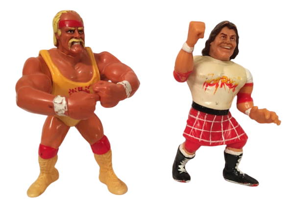 Vintage 1991 WWF Hulk Hogan and Rowdy Roddy Piper Hasbros Series 2 Action Figures