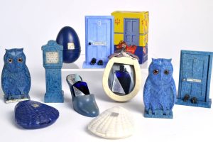A collection of 1940s An Evening in Paris by Bourjois Bakelite novelties