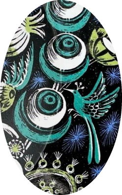 Flying Bird on the Portmeirion Magic Garden Design