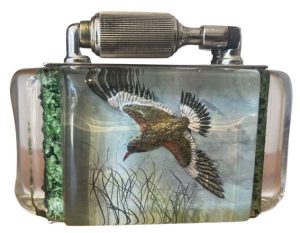 Rare Mcmurdo Dunhill Aviary Aquarium Lighter front