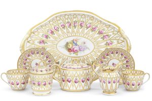 A rare Derby cabaret service circa 1800