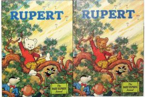 Rupert the Bear 1973 annual showing brown face Rupert