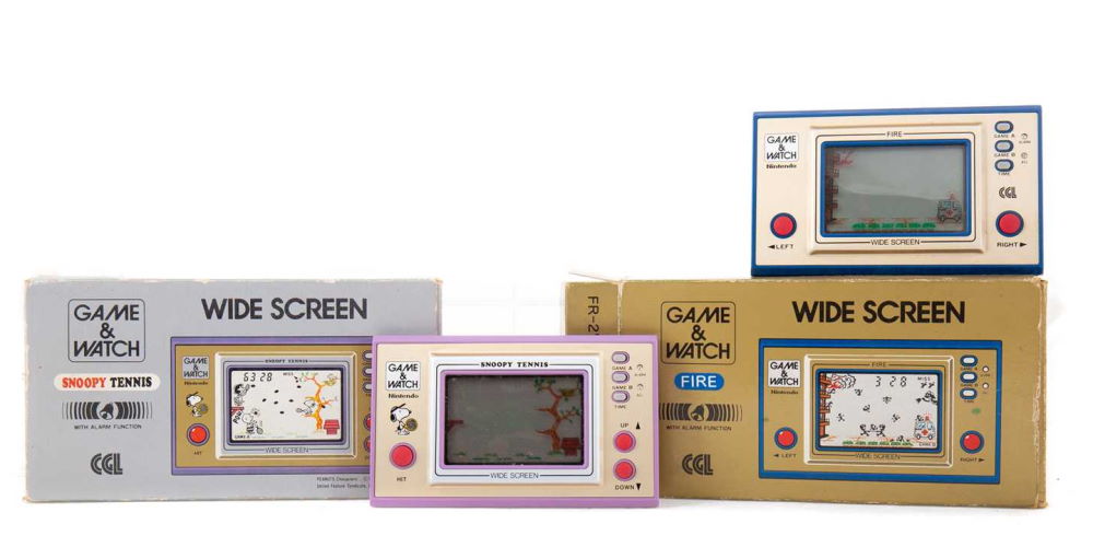 Nintendo Game & Watch Portable Consoles FR-27 Fire And SP-30 Snoopy Tennis
