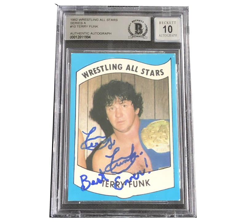 Terry Funk 1982 Wrestling All Stars Rookie Signed Autographed Card