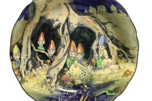 A Doulton Gnomes B Munchkins seriesware dish dated 1927 designed Charles Noke