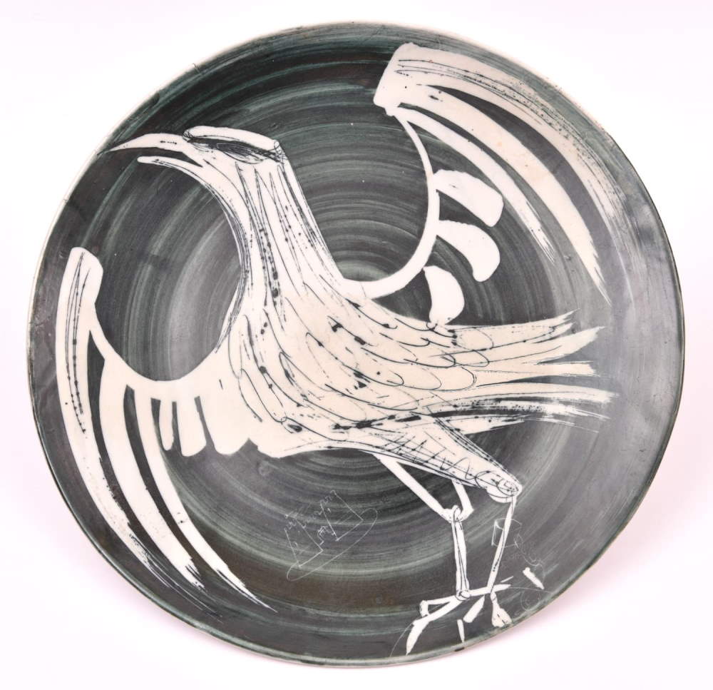 A Richard Parkinson Pottery Rook wall plate designed by Susan Parkinson From the Chess Series