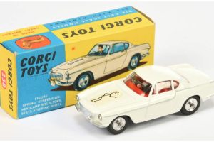 Corgi Toys 258 The Saint Volvo P1800 white body red interior with figure