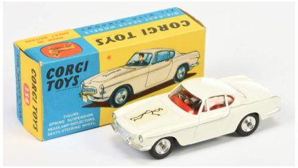 Corgi Toys 258 The Saint Volvo P1800 white body red interior with figure