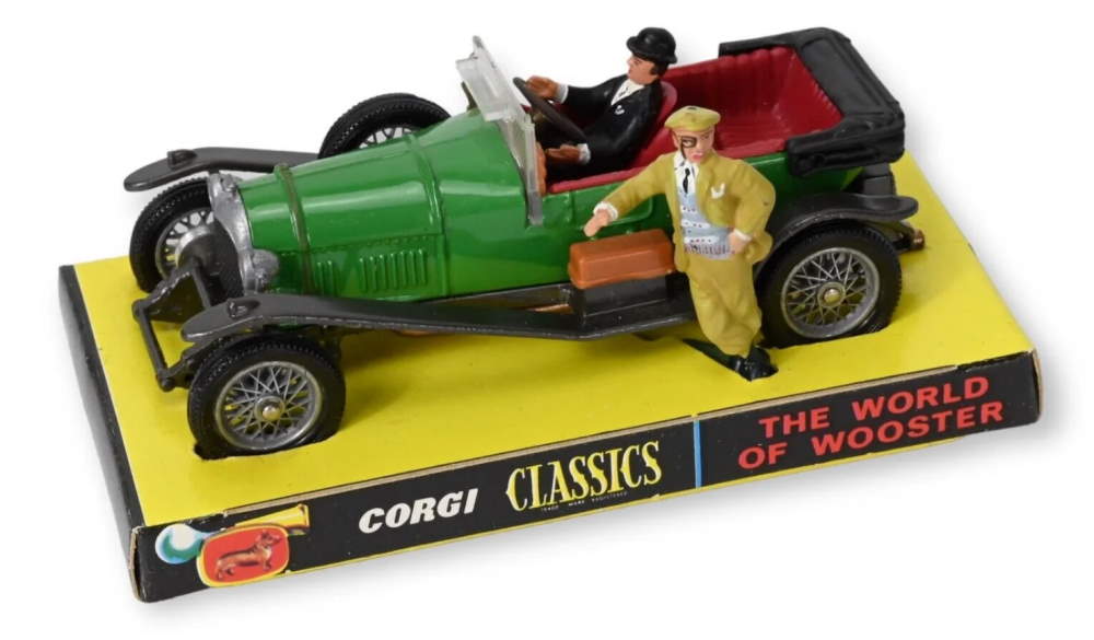 The World of Wooster Corgi set showing interior and figures