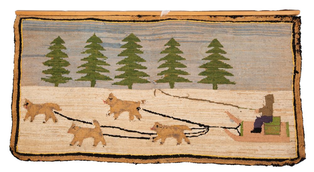 A Grenfell hooked mat Newfoundland and Labrador circa 1920s
