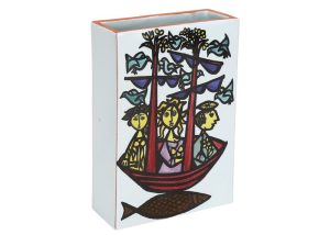 Stig Lindberg for Gustavsberg a Karneval series slab vase produced 1958