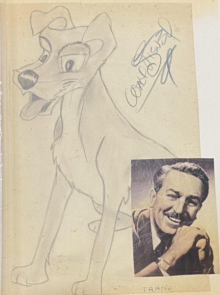 Walt-Disney-signed-picture-of-Tramp
