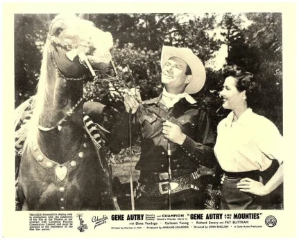 Gene Autry And The Mounties Original Lobby Card Champion The Wonder Horse