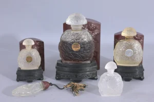 Assorted Vintage Bourjois Kobako Glass Perfume Bottles