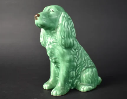 Sylvac Study of a Spaneil Dog Green Colourway Shape N. 1382